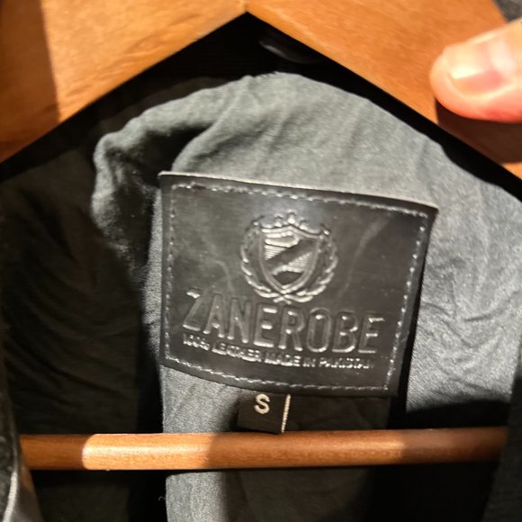 Zanerobe Black Leather Jacket CA54155 - Picture 5 of 9